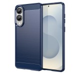 Gigapack Szilikon telefonvédő (ütésállóság, légpárnás sarok, szálcsiszolt, karbon minta) SÖTÉTKÉK Samsung Galaxy S25 Edge (SM-S937)
