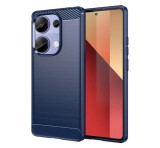 Gigapack Szilikon telefonvédő (ütésállóság, légpárnás sarok, szálcsiszolt, karbon minta) SÖTÉTKÉK Xiaomi Poco M6 Pro LTE, Redmi Note 13 Pro 4G