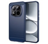 Gigapack Szilikon telefonvédő (ütésállóság, légpárnás sarok, szálcsiszolt, karbon minta) SÖTÉTKÉK Xiaomi Redmi Note 15 Pro 5G