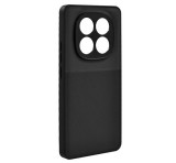 Gigapack Szilikon telefonvédő (ütésállóság, mágneses, bőr hatású hátlap, csíkos) FEKETE Xiaomi Redmi Note 14 Pro Plus 5G