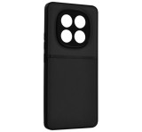 Gigapack Szilikon telefonvédő (ütésállóság, mágneses, bőr hatású hátlap, csíkos) FEKETE Xiaomi Redmi Note 15 Pro 4G