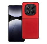 Gigapack Szilikon telefonvédő (ütésállóság, mágneses, bőr hatású hátlap, csíkos) PIROS Xiaomi Redmi Note 14 Pro 4G