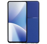 Gigapack Szilikon telefonvédő (ütésállóság, mágneses, bőr hatású hátlap, csíkos) SÖTÉTKÉK Samsung Galaxy S26 Plus (SM-S947)