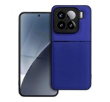 Gigapack Szilikon telefonvédő (ütésállóság, mágneses, bőr hatású hátlap, csíkos) SÖTÉTKÉK Xiaomi 15