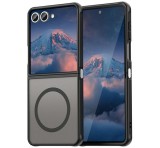 Gigapack Szilikon telefonvédő (ütésállóság, matt, műanyag hátlap, kameravédő, MagSafe) FEKETE Samsung Galaxy Z Flip7 (SM-F766)