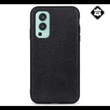 Gigapack Szilikon telefonvédő (valódi bőr bevonat) FEKETE [OnePlus Nord 2 5G] (5996591101583) - Telefontok