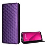Gigapack T Phone 2 5G tok álló, bőr hatású (flip, oldalra nyíló, asztali tartó, teljes 3d rombusz, prémium) lila