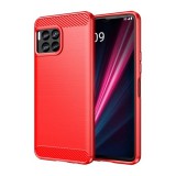 Gigapack T Phone 2 Pro 5G szilikon telefonvédő (ütésállóság, légpárnás sarok, szálcsiszolt, karbon minta) piros