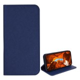 Gigapack T Phone 2 Pro 5G tok álló, bőr hatású (flip, oldalra nyíló, asztali tartó, kártyazseb, textil hatás) sötétkék