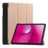 Gigapack T Tablet 2 5G tok álló, bőr hatású (aktív flip, oldalra nyíló, trifold, asztali tartó) rozéarany