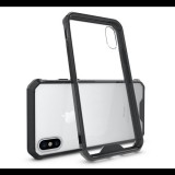 Gigapack Telefonvédő szilikon keret (BUMPER, akril hátlap) FEKETE [Apple iPhone XS 5.8] (5996457722105) - Telefontok