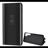 Gigapack Tok álló (aktív FLIP, oldalra nyíló, asztali tartó funkció, tükrös felület, Mirror View Case) FEKETE [Samsung Galaxy S21 (SM-G991) 5G] (5996591037011) - Telefontok