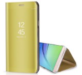 Gigapack Tok álló (aktív FLIP, oldalra nyíló, asztali tartó, tükrös) ARANY Samsung Galaxy S24 Plus (SM-S926)