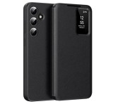 Gigapack Tok álló (aktív FLIP, oldalra nyíló, Smart View Cover) FEKETE Samsung Galaxy A55 5G (SM-A556)