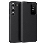 Gigapack Tok álló (aktív FLIP, oldalra nyíló, Smart View Cover) FEKETE Samsung Galaxy S23 (SM-S911)