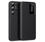 Gigapack Tok álló (aktív FLIP, oldalra nyíló, Smart View Cover) FEKETE Samsung Galaxy S25 Ultra (SM-S938)