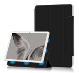 Gigapack Tok álló, bőr hatású (aktív FLIP, mágneses rögzítés, oldalra nyíló, TRIFOLD asztali tartó funkció) FEKETE Google Pixel Tablet