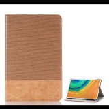 Gigapack Tok álló, bőr hatású (aktív FLIP, oldalra nyíló, asztali tartó funkció, textil minta) VILÁGOSBARNA [Huawei MatePad Pro LTE (MRX-AL19)] (5996457965212)