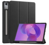 Gigapack Tok álló, bőr hatású (aktív FLIP, oldalra nyíló, TRIFOLD, asztali tartó, ceruza tartó) FEKETE Lenovo Idea Tab Pro (TB373FU) WIFI