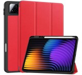 Gigapack Tok álló, bőr hatású (aktív FLIP, oldalra nyíló, TRIFOLD, asztali tartó, ceruza tartó) PIROS Xiaomi Pad 7 Pro, Pad 7