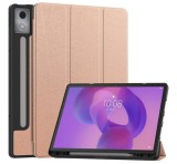Gigapack Tok álló, bőr hatású (aktív FLIP, oldalra nyíló, TRIFOLD, asztali tartó, ceruza tartó) ROZÉARANY Lenovo Idea Tab Pro (TB373FU) WIFI