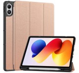 Gigapack Tok álló, bőr hatású (aktív FLIP, oldalra nyíló, TRIFOLD, asztali tartó, ceruza tartó) ROZÉARANY Xiaomi Redmi Pad 2 Pro