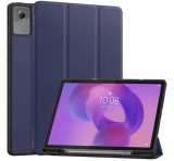 Gigapack Tok álló, bőr hatású (aktív FLIP, oldalra nyíló, TRIFOLD, asztali tartó, ceruza tartó) SÖTÉTKÉK Lenovo Idea Tab Plus (TB361FU)