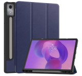 Gigapack Tok álló, bőr hatású (aktív FLIP, oldalra nyíló, TRIFOLD, asztali tartó, ceruza tartó) SÖTÉTKÉK Lenovo Idea Tab Pro (TB373FU) WIFI