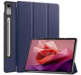 Gigapack Tok álló, bőr hatású (aktív FLIP, oldalra nyíló, TRIFOLD, asztali tartó, ceruza tartó) SÖTÉTKÉK Lenovo Tab P12 (TB370)