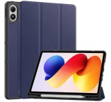 Gigapack Tok álló, bőr hatású (aktív FLIP, oldalra nyíló, TRIFOLD, asztali tartó, ceruza tartó) SÖTÉTKÉK Xiaomi Redmi Pad 2 Pro