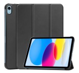 Gigapack Tok álló, bőr hatású (aktív FLIP, oldalra nyíló, TRIFOLD, asztali tartó) FEKETE Apple IPAD 10.9 (2022)