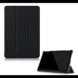 Gigapack Tok álló, bőr hatású (aktív FLIP, oldalra nyíló, TRIFOLD asztali tartó funkció) FEKETE [Huawei Mediapad M5 10.1 Lite WIFI] (5996457809639) - Tablet tok