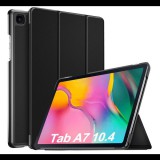 Gigapack Tok álló, bőr hatású (aktív FLIP, oldalra nyíló, TRIFOLD asztali tartó funkció) FEKETE [Samsung Galaxy Tab A7 10.4 (2020) LTE SM-T505] (5996591005768) - Tablet tok