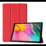 Gigapack Tok álló, bőr hatású (aktív FLIP, oldalra nyíló, TRIFOLD asztali tartó funkció) PIROS [Samsung Galaxy Tab A 10.1 LTE (2019) SM-T515] (5996457873210) - Tablet tok