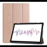 Gigapack Tok álló, bőr hatású (aktív FLIP, oldalra nyíló, TRIFOLD asztali tartó funkció) ROZÉARANY [Huawei MediaPad M6 10.8 LTE] (5996457891337)