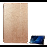 Gigapack Tok álló, bőr hatású (aktív FLIP, oldalra nyíló, TRIFOLD asztali tartó funkció) ROZÉARANY [Samsung Galaxy Tab A 10.1 WIFI (2016) SM-T580] (5996457652990) - Tablet tok