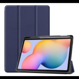Gigapack Tok álló, bőr hatású (aktív FLIP, oldalra nyíló, TRIFOLD asztali tartó funkció, S Pen tartó) SÖTÉTKÉK [Samsung Galaxy Tab S6 Lite 10.4 LTE (SM-P619) 2022] (5996457966639)