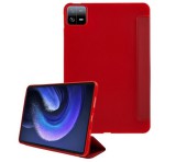 Gigapack Tok álló, bőr hatású (aktív FLIP, oldalra nyíló, TRIFOLD, asztali tartó) PIROS Xiaomi Pad 6
