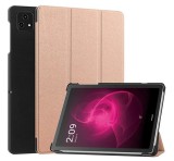 Gigapack Tok álló, bőr hatású (aktív FLIP, oldalra nyíló, TRIFOLD, asztali tartó) ROZÉARANY T Tablet 5G ( 2023 )