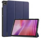 Gigapack Tok álló, bőr hatású (aktív FLIP, oldalra nyíló, TRIFOLD, asztali tartó) SÖTÉTKÉK Lenovo Tab 10.1 (TB-311FU)