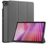 Gigapack Tok álló, bőr hatású (aktív FLIP, oldalra nyíló, TRIFOLD, asztali tartó) SÖTÉTSZÜRKE Lenovo Tab 10.1 (TB-311FU)