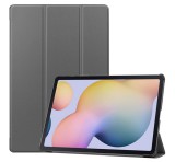 Gigapack Tok álló, bőr hatású (aktív FLIP, oldalra nyíló, TRIFOLD, asztali tartó) SÖTÉTSZÜRKE Samsung Galaxy Tab S7 Plus WIFI 5G (SM-T976)