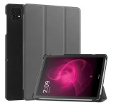 Gigapack Tok álló, bőr hatású (aktív FLIP, oldalra nyíló, TRIFOLD, asztali tartó) SÖTÉTSZÜRKE T Tablet 5G ( 2023 )