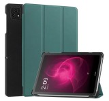 Gigapack Tok álló, bőr hatású (aktív FLIP, oldalra nyíló, TRIFOLD, asztali tartó) SÖTÉTZÖLD T Tablet 5G ( 2023 )