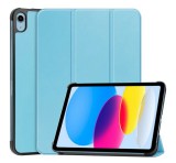 Gigapack Tok álló, bőr hatású (aktív FLIP, oldalra nyíló, TRIFOLD, asztali tartó) VILÁGOSKÉK Apple IPAD 10.9 (2022)