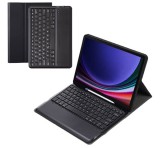 Gigapack Tok álló, bőr hatású (FLIP, bluetooth billentyűzet, asztali tartó funkció, QWERTY, angol nyelvű, S Pen tartó) FEKETE Samsung Galaxy Tab S9 Plus WIFI (SM-X810), Samsung Galaxy Tab S9 Plus LTE (SM-X816)