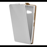 Gigapack Tok álló, bőr hatású (FLIP, lefelé nyíló) FEHÉR [Nokia Lumia 730] (5996457501823) - Telefontok