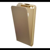 Gigapack Tok álló, bőr hatású (FLIP, lefelé nyíló, szilikon tartó) ARANY [Huawei P10 Lite] (5996457695089) - Telefontok