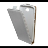 Gigapack Tok álló, bőr hatású (FLIP, lefelé nyíló, szilikon tartó) FEHÉR [Huawei Y6 II Compact] (5996457655564) - Telefontok
