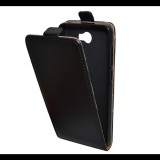 Gigapack Tok álló, bőr hatású (FLIP, lefelé nyíló, szilikon tartó) FEKETE [Huawei Y6 II Compact] (5996457655311) - Telefontok